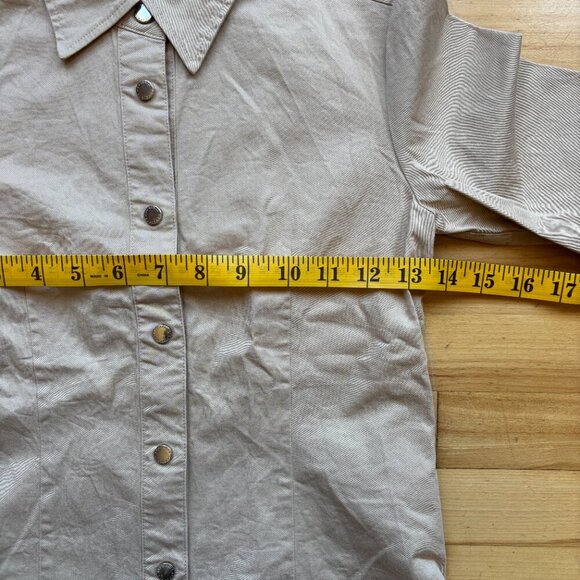 Burberry London Girls Beige Plaid Cuff Button-Up Shirt Size 150A (US 12-13Y) - Picture 5 of 11